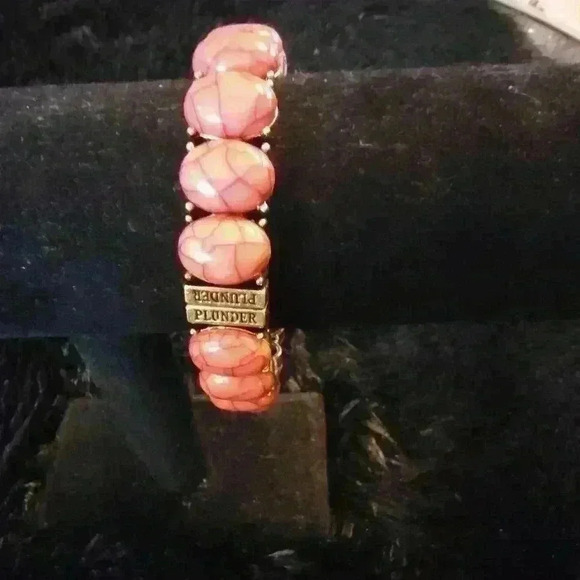 Plunder marble coral magnetic closure bracelet - Picture 1 of 2
